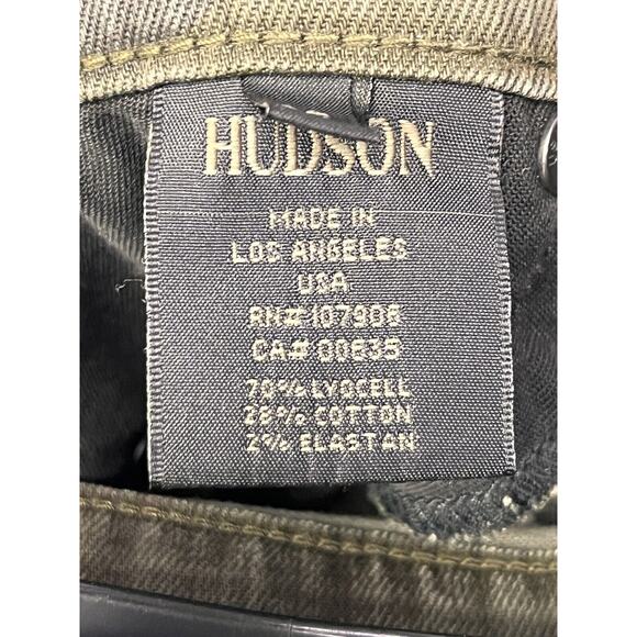 Hudson Jeans Womens 27 Green Brown Camo Krista Ankle Super Skinny Stretch - Picture 5 of 10